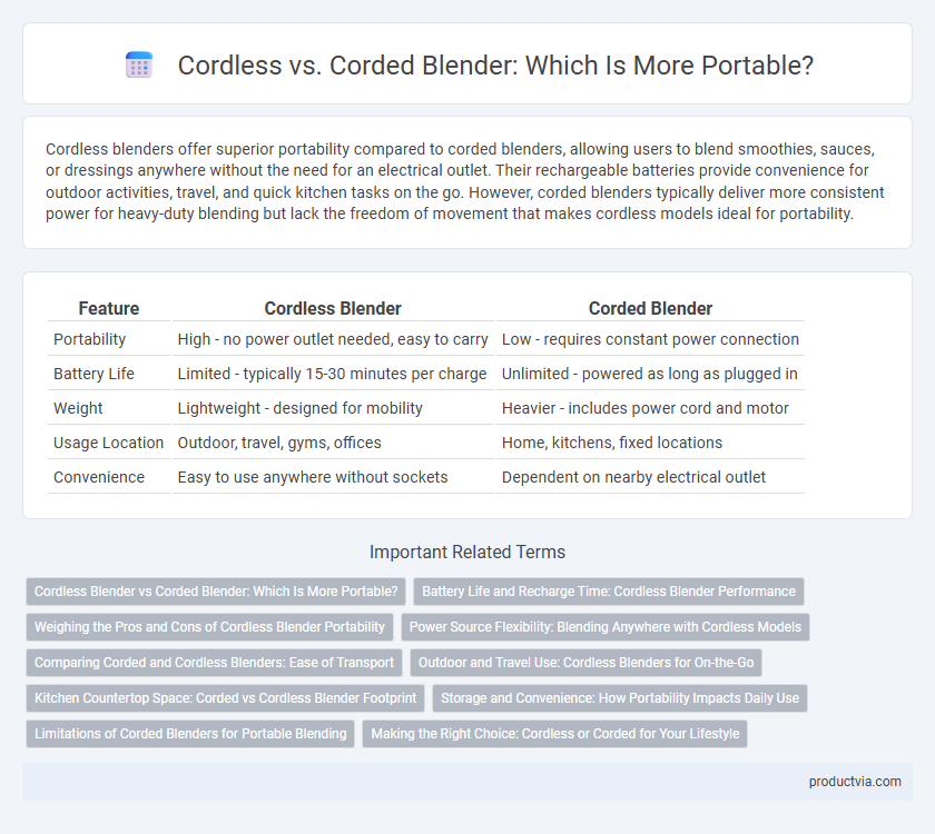 Cordless vs. Corded Blender: Which Is More Portable?