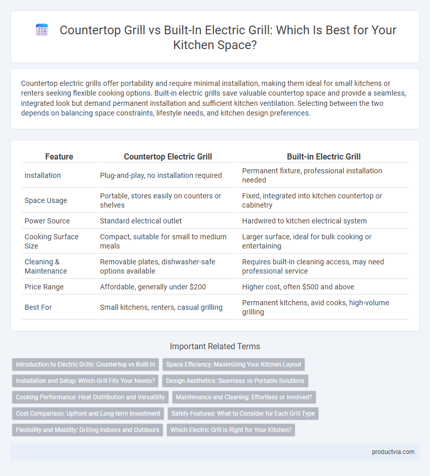 Countertop Grill vs Built-In Electric Grill: Which Is Best for Your Kitchen Space?
