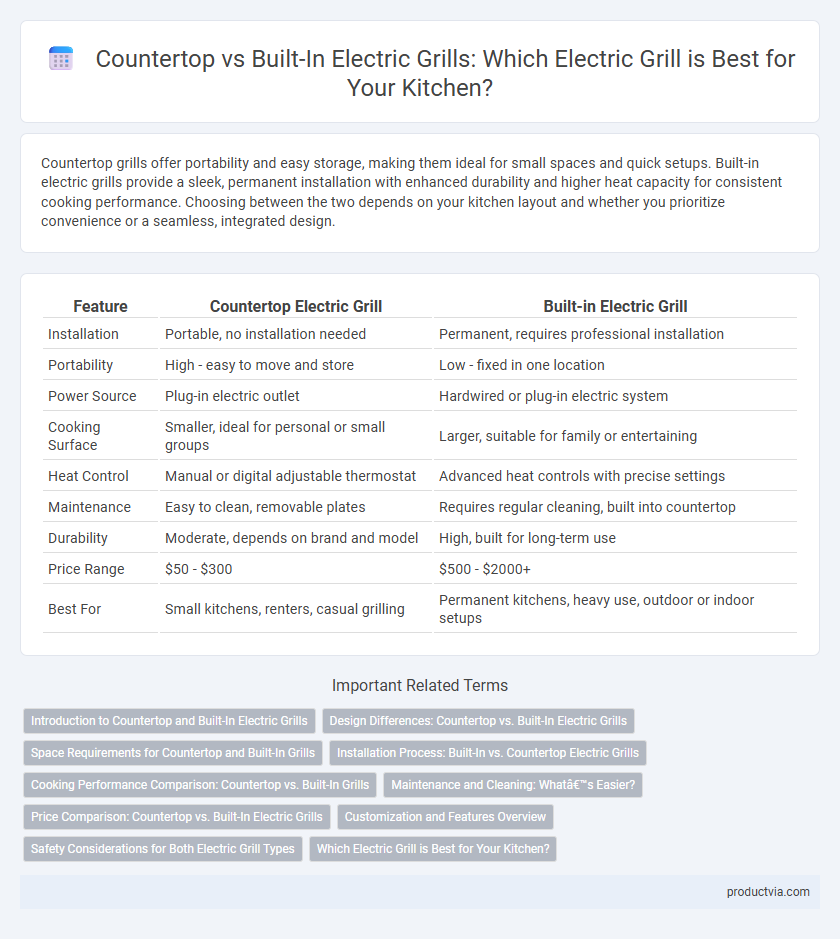 Countertop vs Built-In Electric Grills: Which Electric Grill is Best for Your Kitchen?