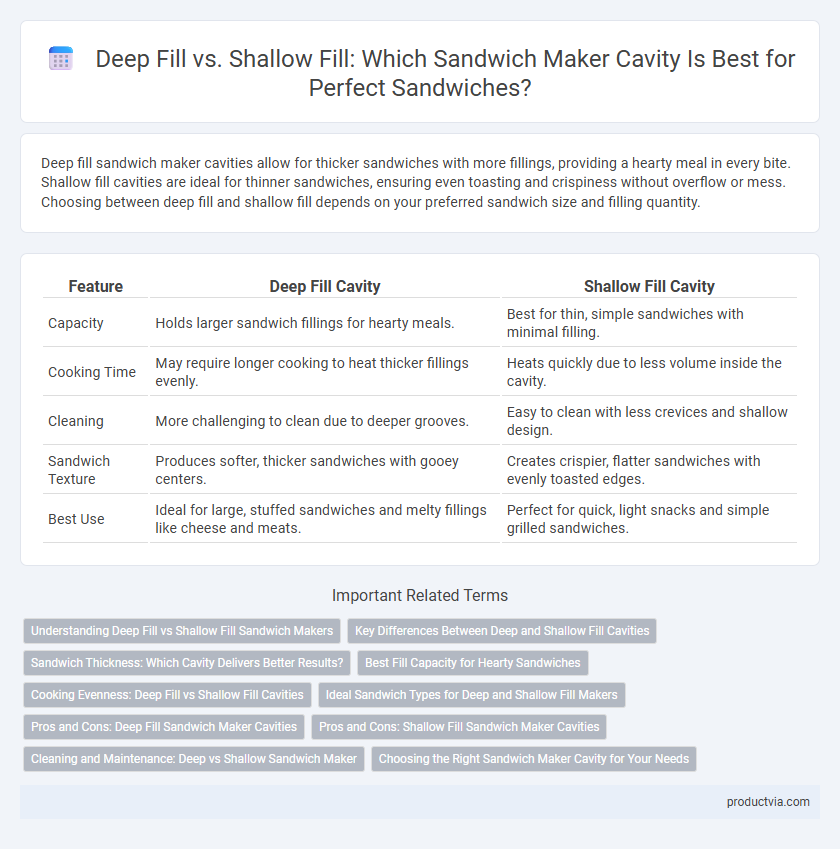 Deep Fill vs. Shallow Fill: Which Sandwich Maker Cavity Is Best for Perfect Sandwiches?