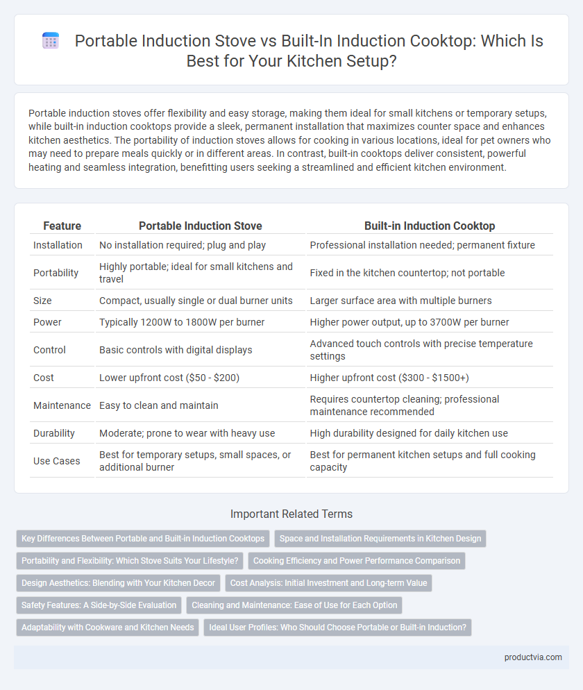Portable Induction Stove vs Built-In Induction Cooktop: Which Is Best for Your Kitchen Setup?