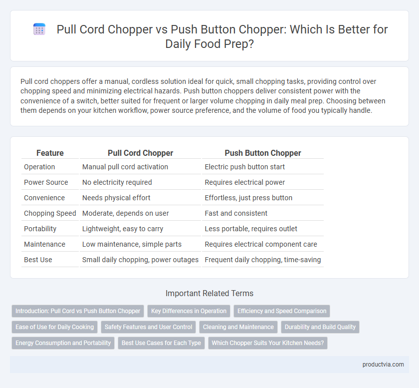 Pull Cord Chopper vs Push Button Chopper: Which Is Better for Daily Food Prep?