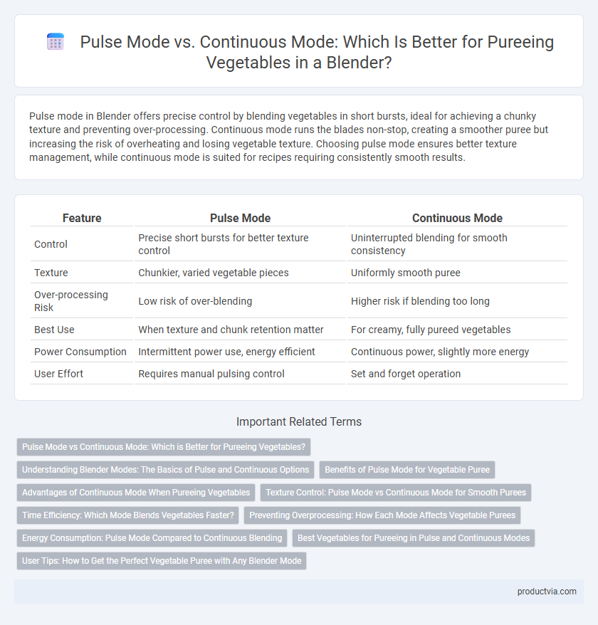 Pulse Mode vs. Continuous Mode: Which Is Better for Pureeing Vegetables in a Blender?