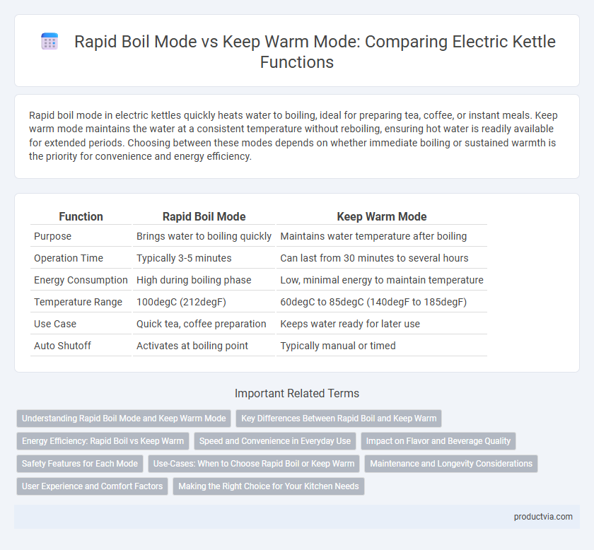 Rapid Boil Mode vs Keep Warm Mode: Comparing Electric Kettle Functions