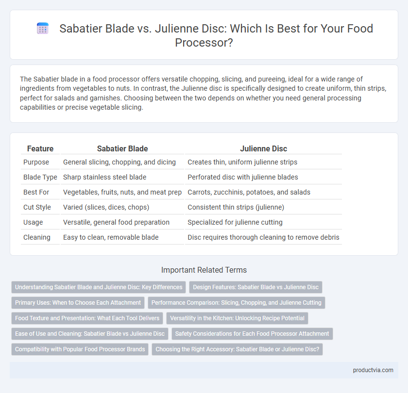 Sabatier Blade vs. Julienne Disc: Which Is Best for Your Food Processor?