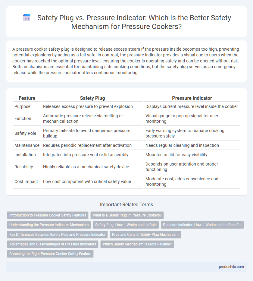 Safety Plug vs. Pressure Indicator: Which Is the Better Safety Mechanism for Pressure Cookers?