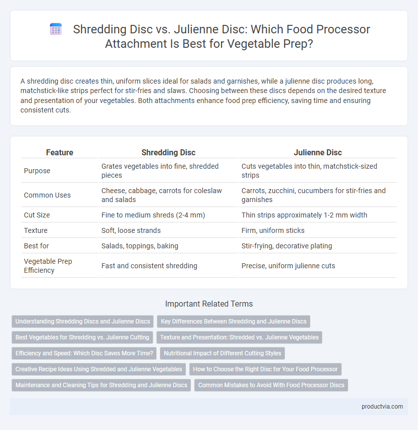 Shredding Disc vs. Julienne Disc: Which Food Processor Attachment Is Best for Vegetable Prep?