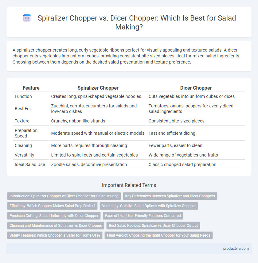 Spiralizer Chopper vs. Dicer Chopper: Which Is Best for Salad Making?