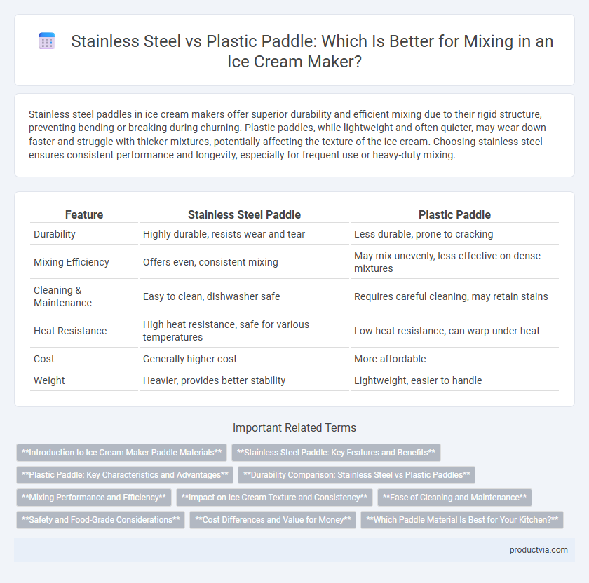 Stainless Steel vs Plastic Paddle: Which Is Better for Mixing in an Ice Cream Maker?