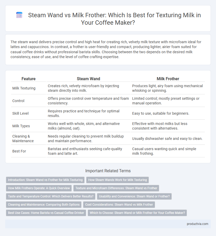 Steam Wand vs Milk Frother: Which Is Best for Texturing Milk in Your Coffee Maker?