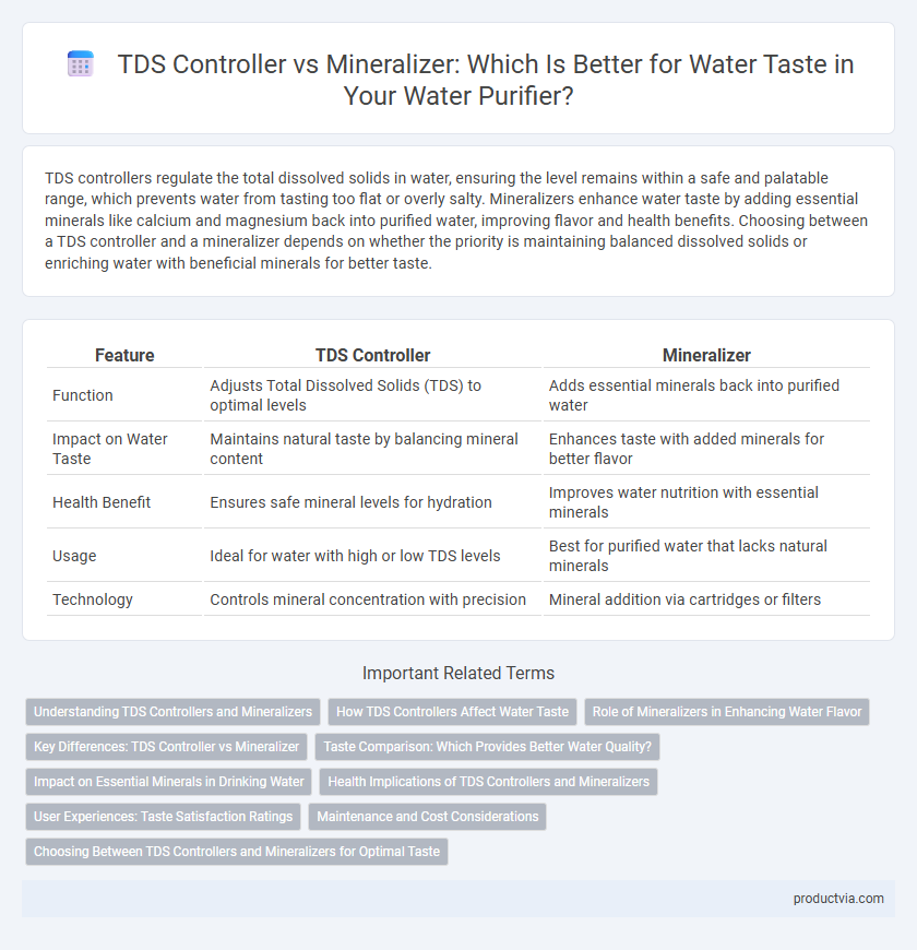 TDS Controller vs Mineralizer: Which Is Better for Water Taste in Your Water Purifier?