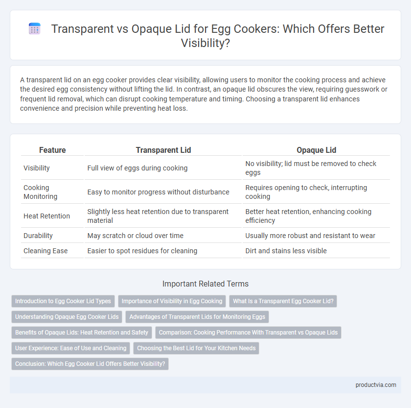 Transparent vs Opaque Lid for Egg Cookers: Which Offers Better Visibility?
