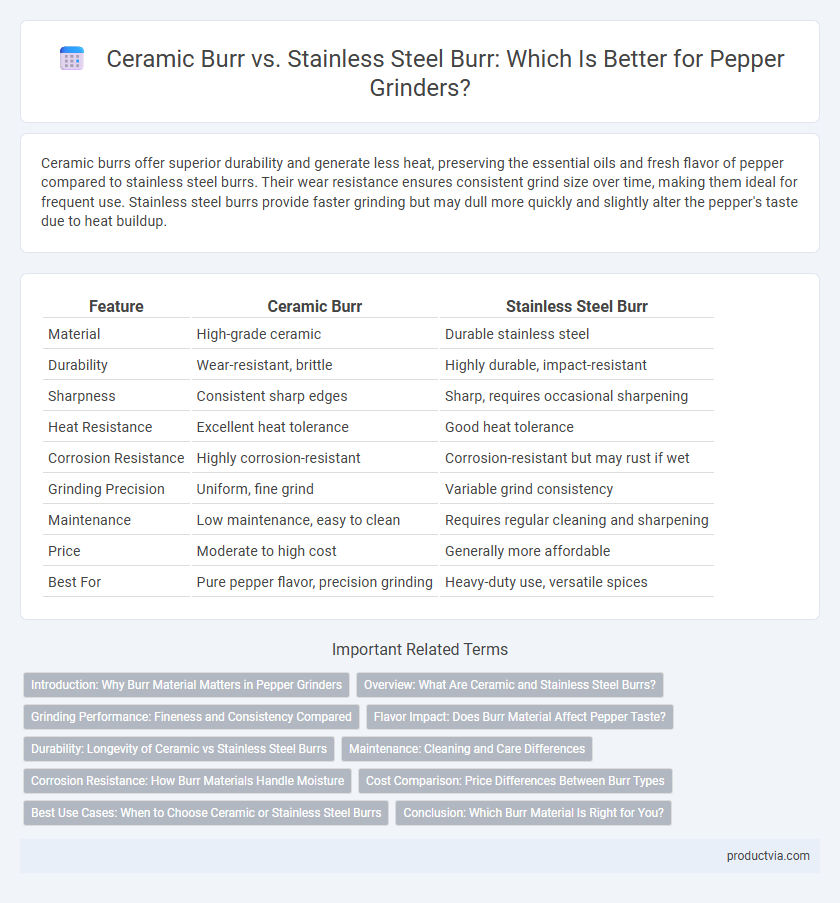 Ceramic Burr vs. Stainless Steel Burr: Which Is Better for Pepper Grinders?
