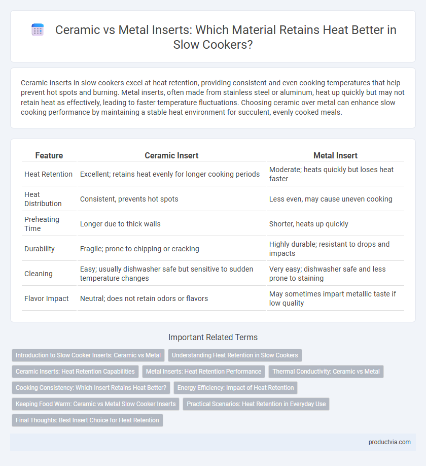 Ceramic vs Metal Inserts: Which Material Retains Heat Better in Slow Cookers?
