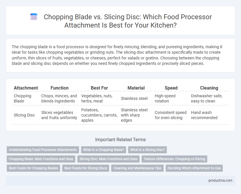 Chopping Blade vs. Slicing Disc: Which Food Processor Attachment Is Best for Your Kitchen?