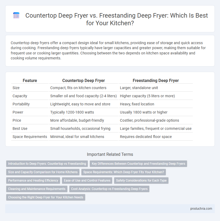 Countertop Deep Fryer vs. Freestanding Deep Fryer: Which Is Best for Your Kitchen?