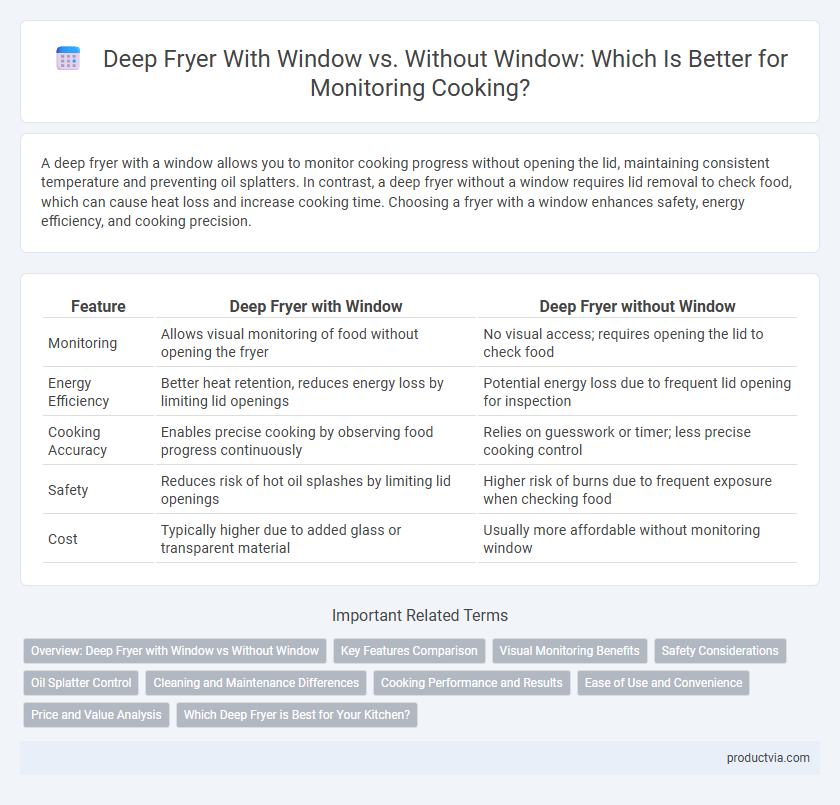 Deep Fryer With Window vs. Without Window: Which Is Better for Monitoring Cooking?