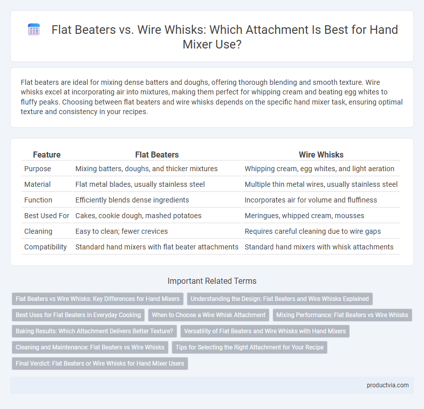Flat Beaters vs. Wire Whisks: Which Attachment Is Best for Hand Mixer Use?