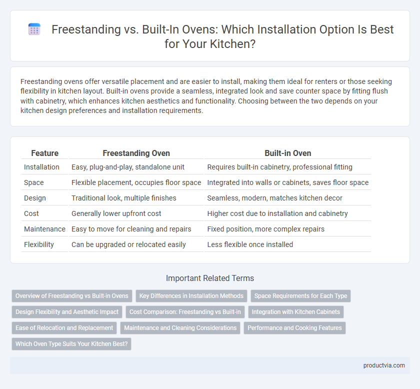 Freestanding vs. Built-In Ovens: Which Installation Option Is Best for Your Kitchen?