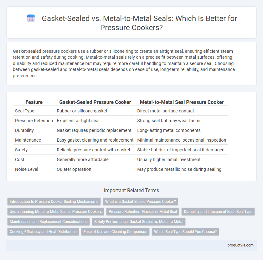 Gasket-Sealed vs. Metal-to-Metal Seals: Which Is Better for Pressure Cookers?