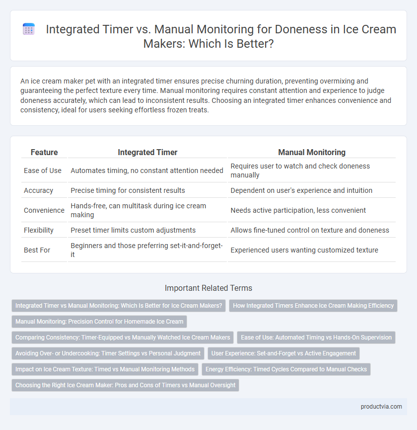 Integrated Timer vs. Manual Monitoring for Doneness in Ice Cream Makers: Which Is Better?