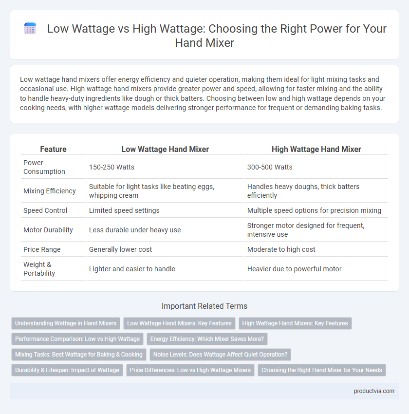 Low Wattage vs High Wattage: Choosing the Right Power for Your Hand Mixer