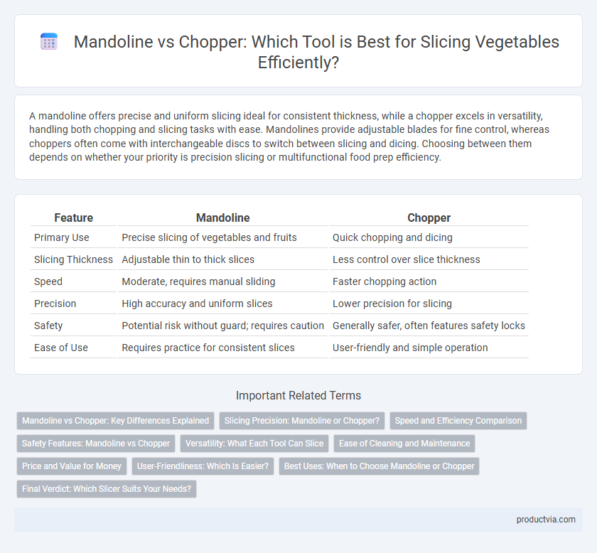 Mandoline vs Chopper: Which Tool is Best for Slicing Vegetables Efficiently?