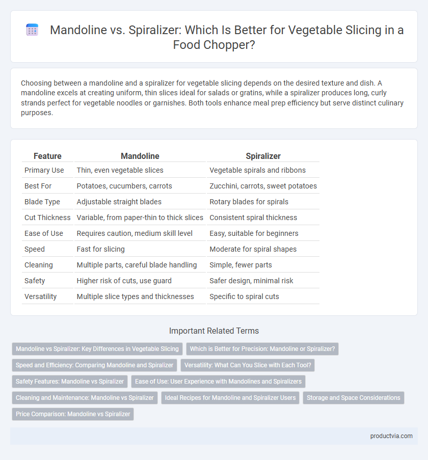 Mandoline vs. Spiralizer: Which Is Better for Vegetable Slicing in a Food Chopper?