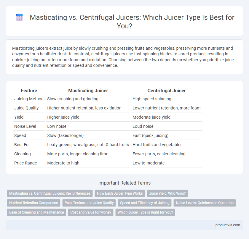 Masticating vs. Centrifugal Juicers: Which Juicer Type Is Best for You?