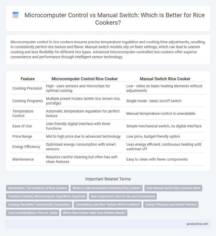 Microcomputer Control vs Manual Switch: Which Is Better for Rice Cookers?