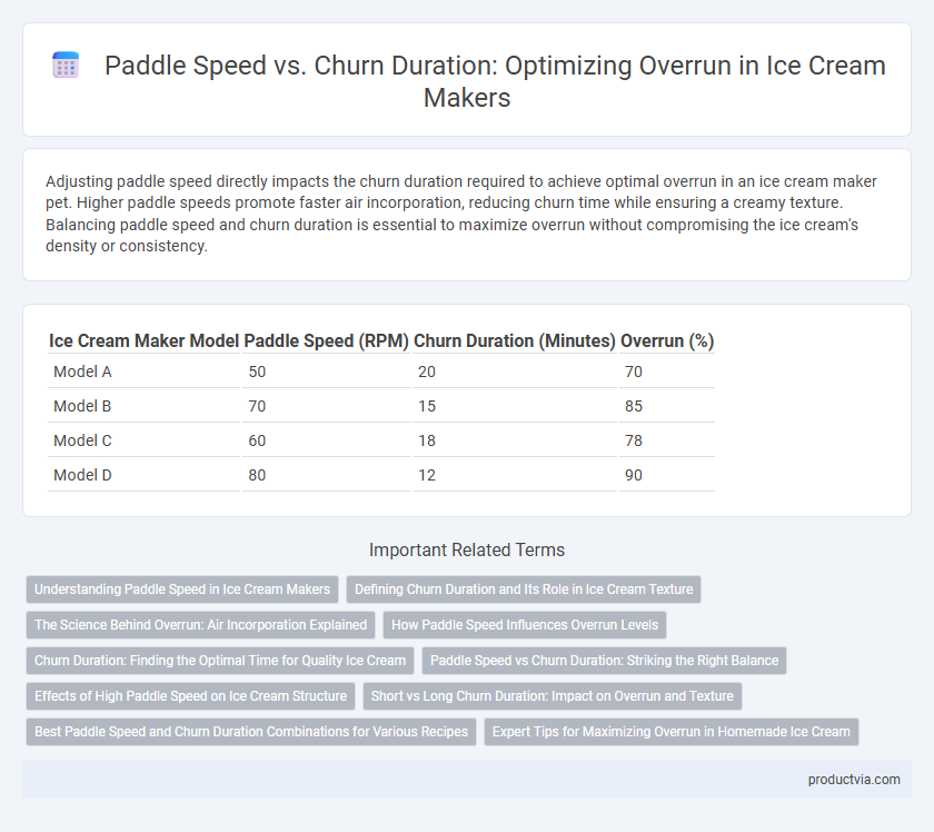 Paddle Speed vs. Churn Duration: Optimizing Overrun in Ice Cream Makers