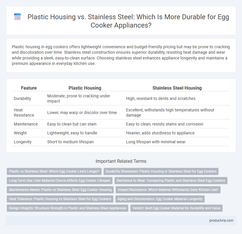 Plastic Housing vs. Stainless Steel: Which Is More Durable for Egg Cooker Appliances?