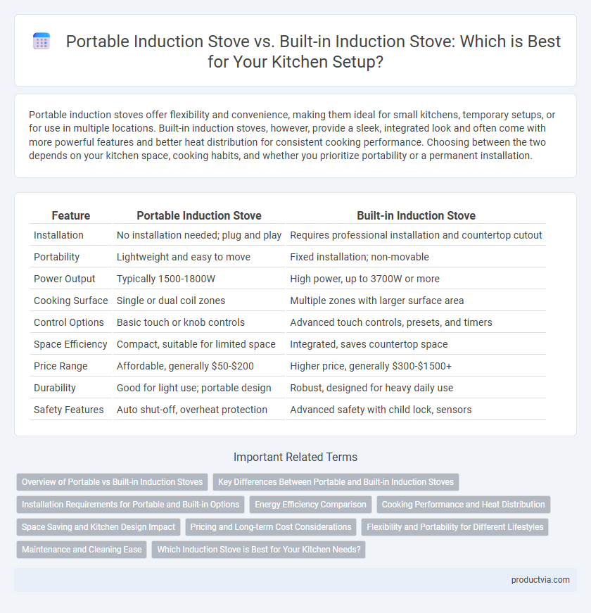 Portable Induction Stove vs. Built-in Induction Stove: Which is Best for Your Kitchen Setup?