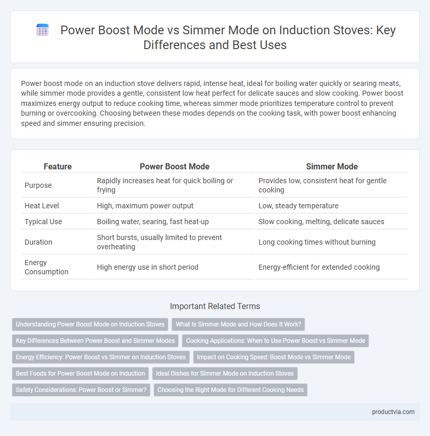 Power Boost Mode vs Simmer Mode on Induction Stoves: Key Differences and Best Uses