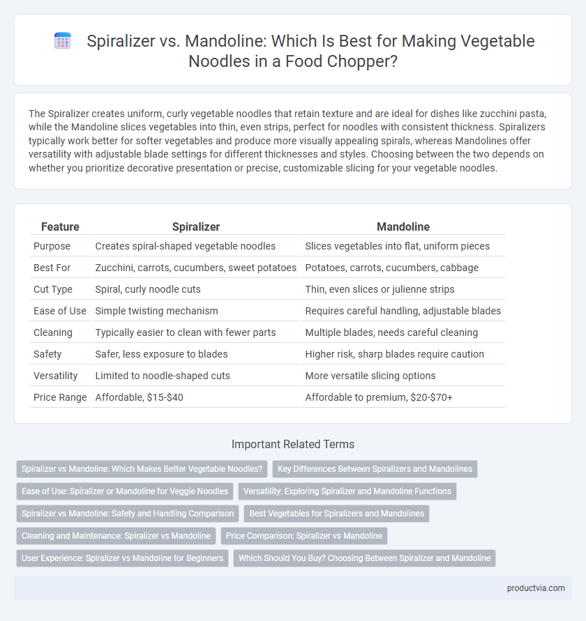 Spiralizer vs. Mandoline: Which Is Best for Making Vegetable Noodles in a Food Chopper?