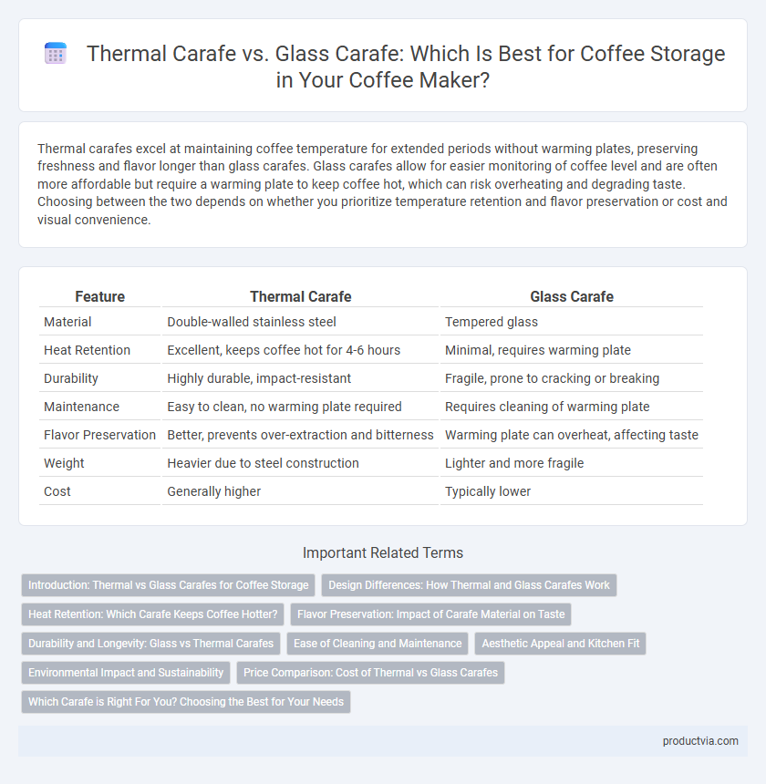 Thermal Carafe vs. Glass Carafe: Which Is Best for Coffee Storage in Your Coffee Maker?
