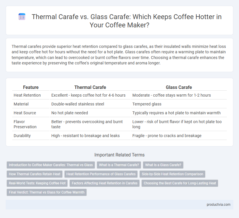 Thermal Carafe vs. Glass Carafe: Which Keeps Coffee Hotter in Your Coffee Maker?
