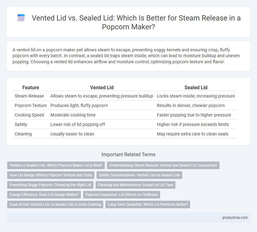 Vented Lid vs. Sealed Lid: Which Is Better for Steam Release in a Popcorn Maker?