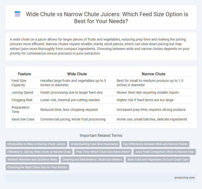 Wide Chute vs Narrow Chute Juicers: Which Feed Size Option is Best for Your Needs?